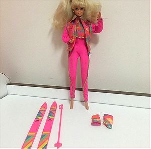 Barbie Mattel Ski Fun Cross Country 1990s Vintage Barbie Doll Winter Accessories