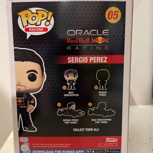 Funko Pop! Sergio Perez Oracle Red Bull Racing 05 vinyl figure new