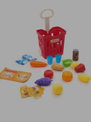 Shopping Cart Kids Toy new, interactive set of 17 pieces