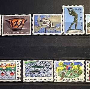 Ελληνικα Γραμματόσημα: 1967 - 3 πληρεις σειρες ασφραγιστες