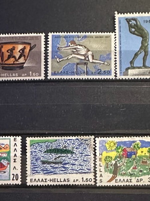 Ελληνικά γραμματόσημα 1967, 3 πλήρεις σειρές ασφράγιστες, καινούργια