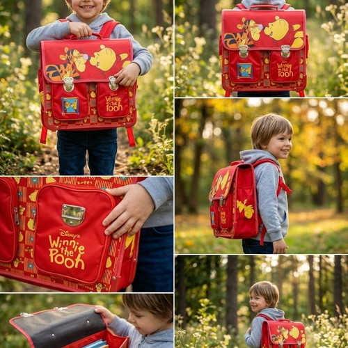 Disney Winnie the Pooh & Tigger School Bag like new, red
