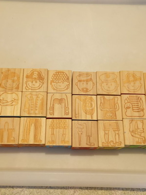 Wooden blocks like new, set of 30, itsimagical