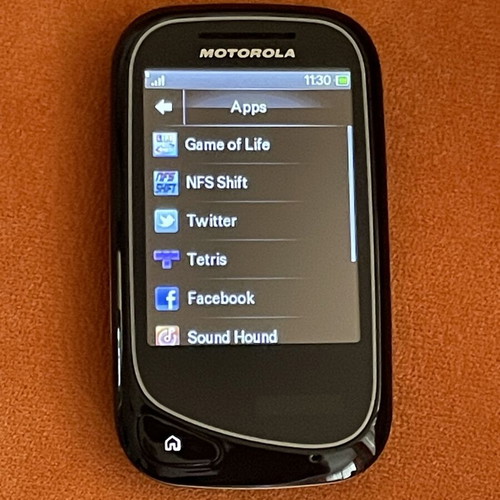 Motorola Wilder phone used, rare model with touchscreen and second clock