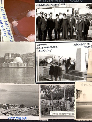 Collectible photos 11 pieces with landscapes and events