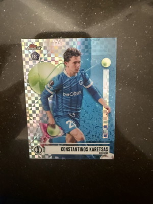 2025 Topps Finest Konstantinos Karetsas Rookie Card checkerboard