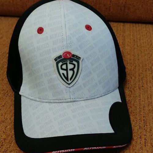 Author Bicycle jockey hat like new, size medium, black and white