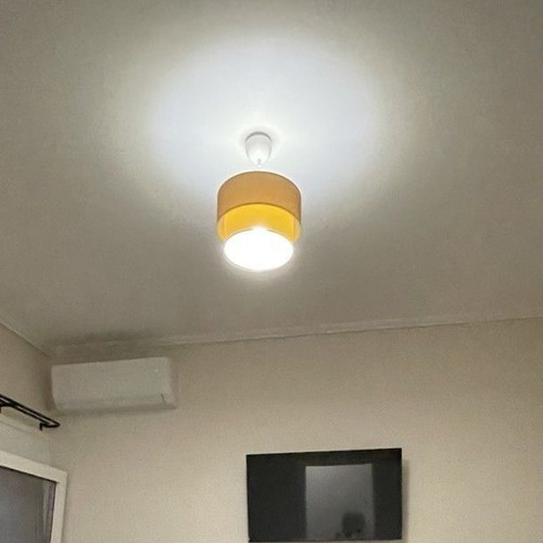 PWL-1087 Pakoworld Ceiling Light E27 like new, beige gold-cream
