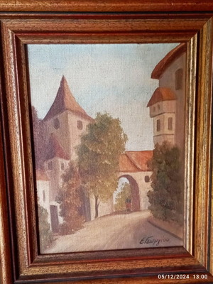 Oil painting by S. Georgiou like new with beautiful frame