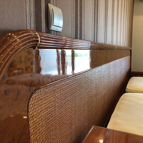 Bedroom set used with two single beds, nightstands and dressing table