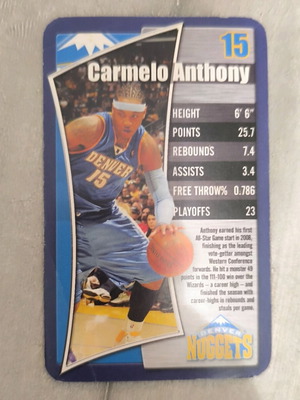 NBA κάρτα Carmelo Anthony Denver Nuggets σαν καινούργιο