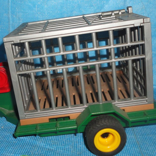 Playmobil toy trailer with cage