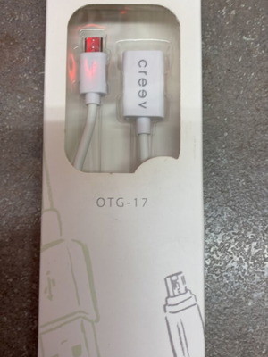 Creev OTG cable 17cm new for mobile with micro USB to USB