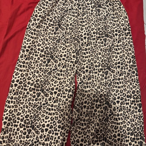 Leopard print pants one size, handmade, like new