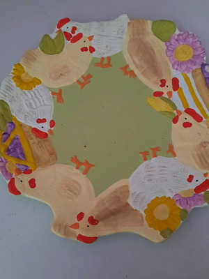 Easter ceramic platter like new, 30 cm diameter