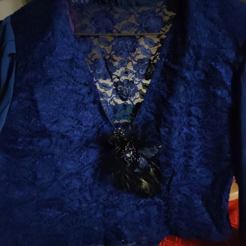 Official lace blouse S/M blue like new