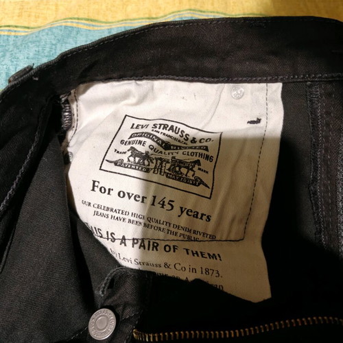 Levi's 501 men's black jeans regular straight fit, new