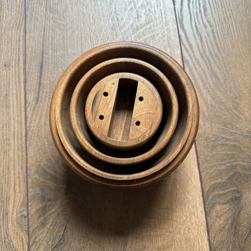 Wooden stand used, likely for night lamp