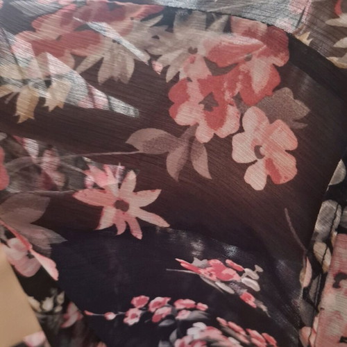 Ovs blouse like new, black with multicolor flowers, XXL