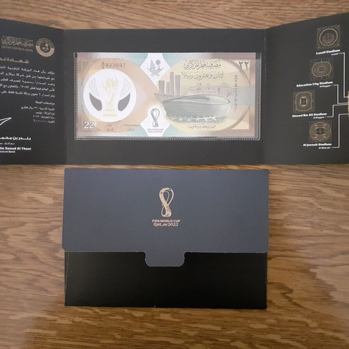 Qatar 22 Riyals 2022 FIFA World Cup Polymer Banknote New