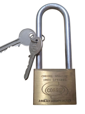 Corbin padlock with long 50mm shackle new