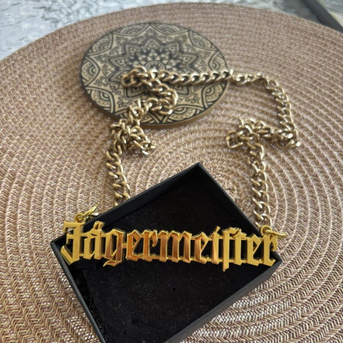 Jägermeister gold chain necklace stainless steel like new