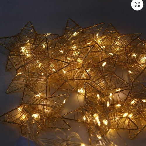 LED Christmas lights star warm light 3M new