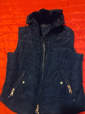 Stradivarius Sleeveless Jacket new blue size L