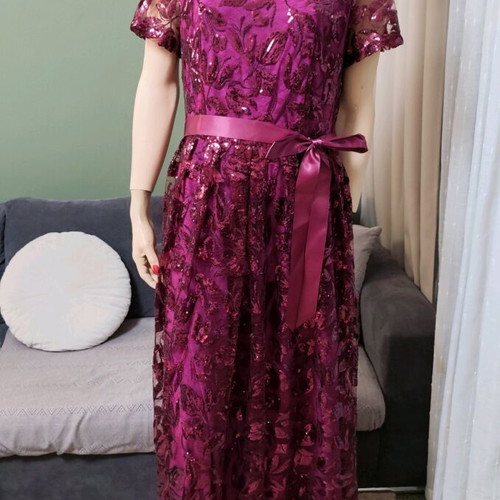 Tahari Asl maxi dress XL with sequins and lace