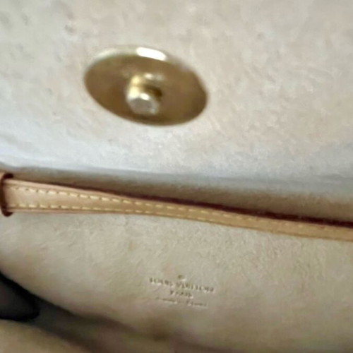 Louis Vuitton Monogram Pochette Twin PM crossbody bag used, brown