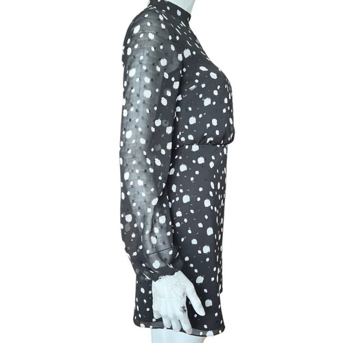 Ted Baker black polkadot dress like new, size XS