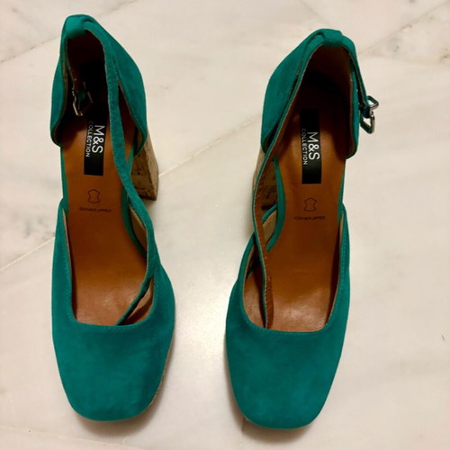 Marks & Spencer women's green shoes size 38 new