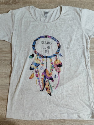 Ten kie T-shirt women's size M like new, light beige cotton