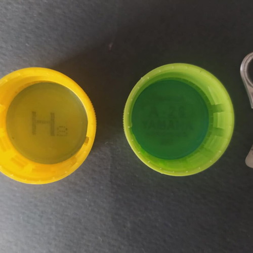 Soda bottle caps used, pack