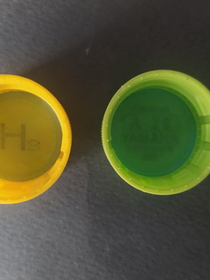 Soda bottle caps used, pack