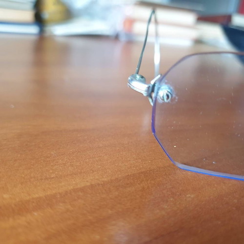 Prewar myopia and astigmatism glasses with case used