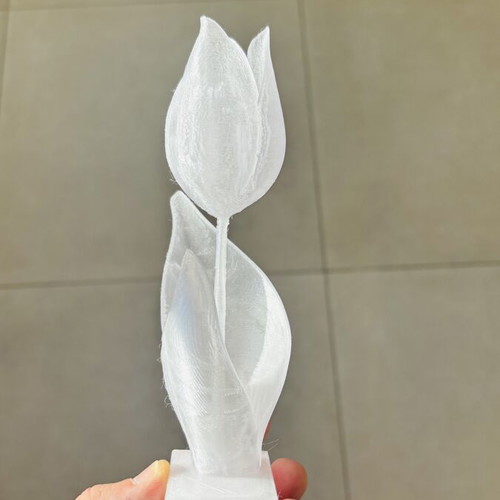 Table decorative tulip, plastic, 19cm