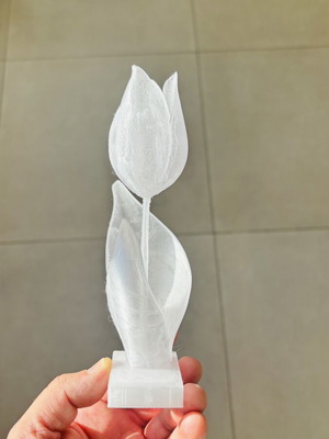 Table decorative tulip, plastic, 19cm