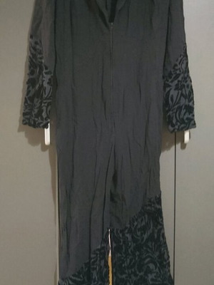 Morgan black one-piece jumpsuit like new with velvet details