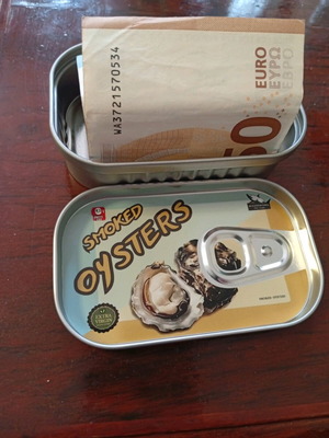 Smoked Oysters Tin Used as Kitchen Secret Storage