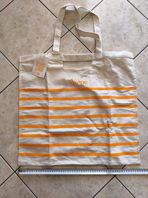 Avene beach bag new, shoulder, beige and orange