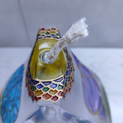 Oil Candle Holder with 7 Chakras Symbols like new