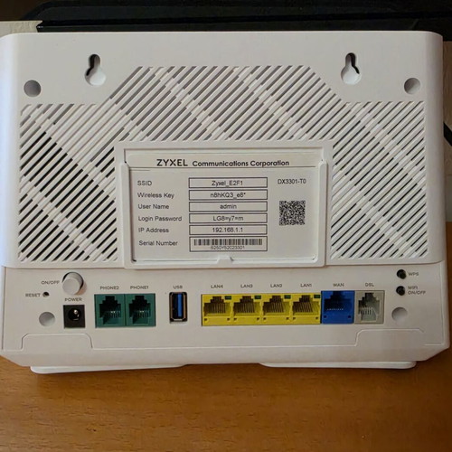 Zyxel DX3301-T0 Wireless ADSL2+ VDSL2 Router WiFi 6 new