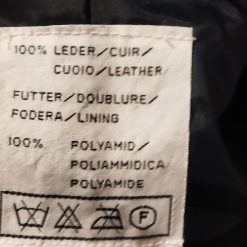 Men's leather jacket used, black, vintage style