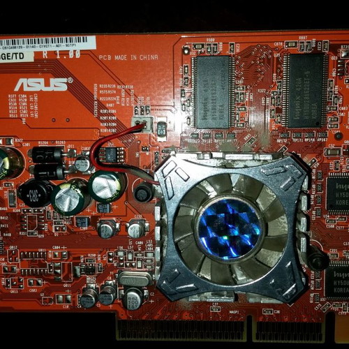 Asus Radeon 9950 128MB AGP graphics card used with artifacts