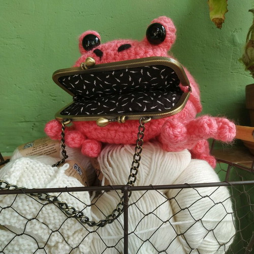 Handmade Frog Bag new pink handbag