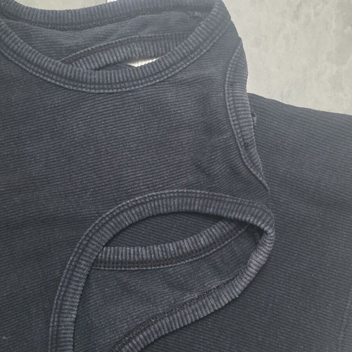 Black tank top with crystals used, small size XS