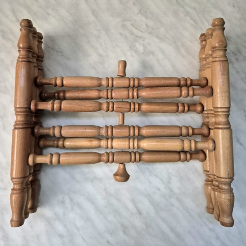Wooden folding stands used, set of 2