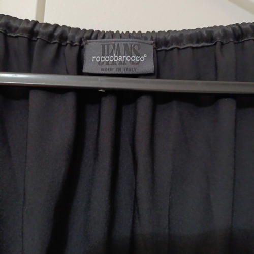 Rocco Barocco black satin women's shirt one size like new