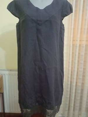 Women's summer dress used with embroidery and lace